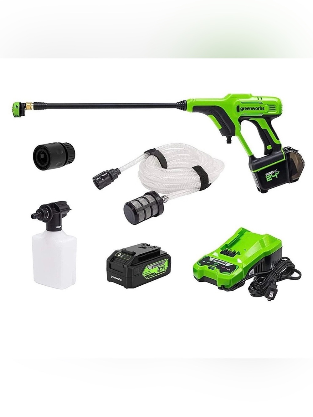 Greenworks 24V Hand-Held Brushless 600-PSI 0.8-GPM Cold Water Battery Outdoor